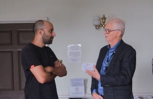 Karim Thebault and Richard Arthur talking