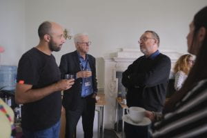 Karim Thebault, Richard Arthur and Colin Wilson talking